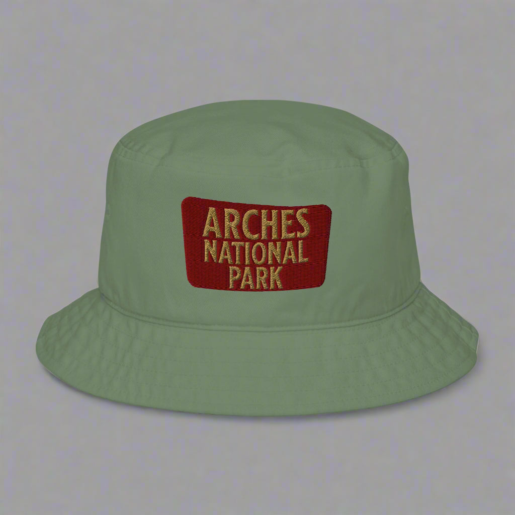 Arches National Park Embroidered Organic Bucket Hat