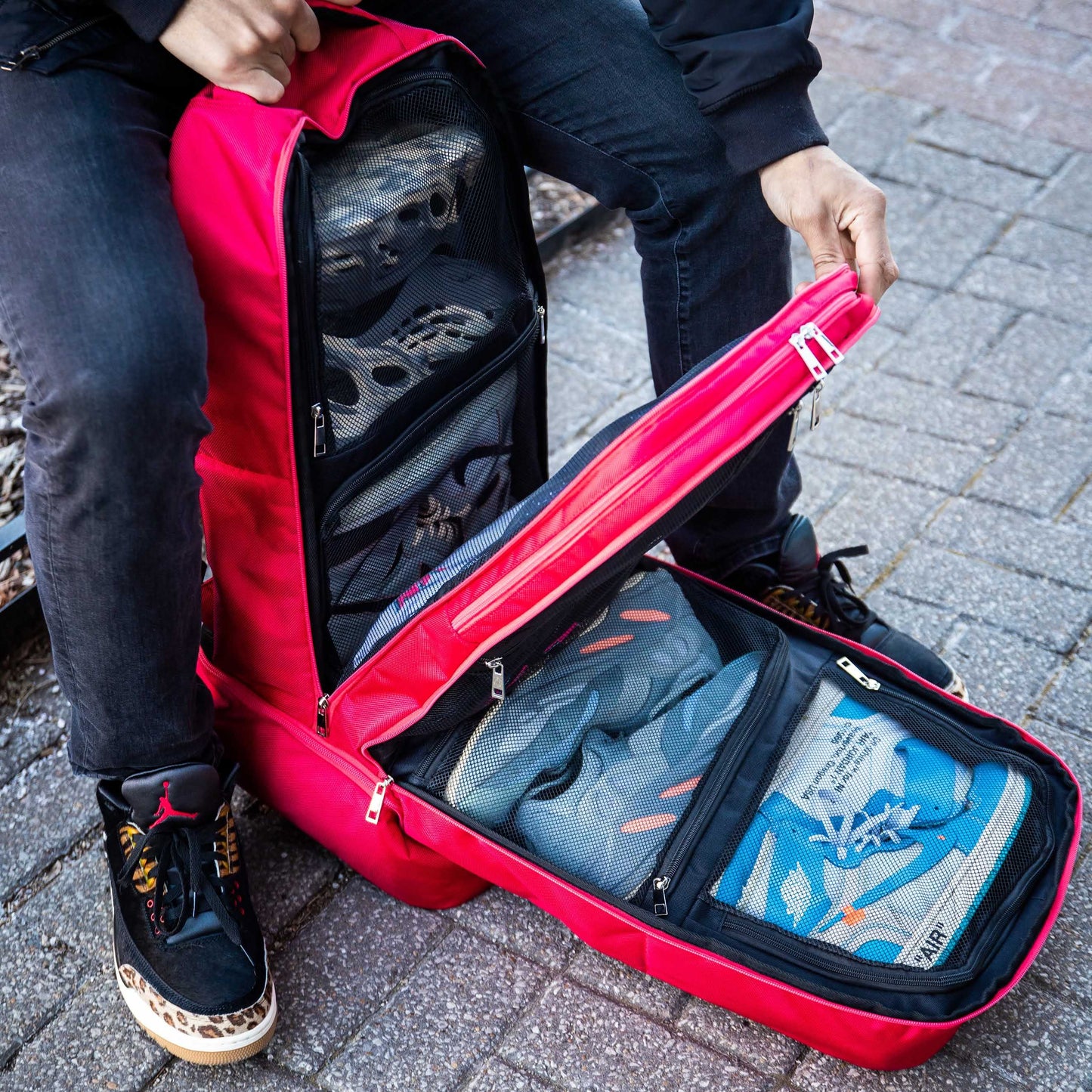 Red Polyester Carry-On Patented Backpack (Only 300 Made)