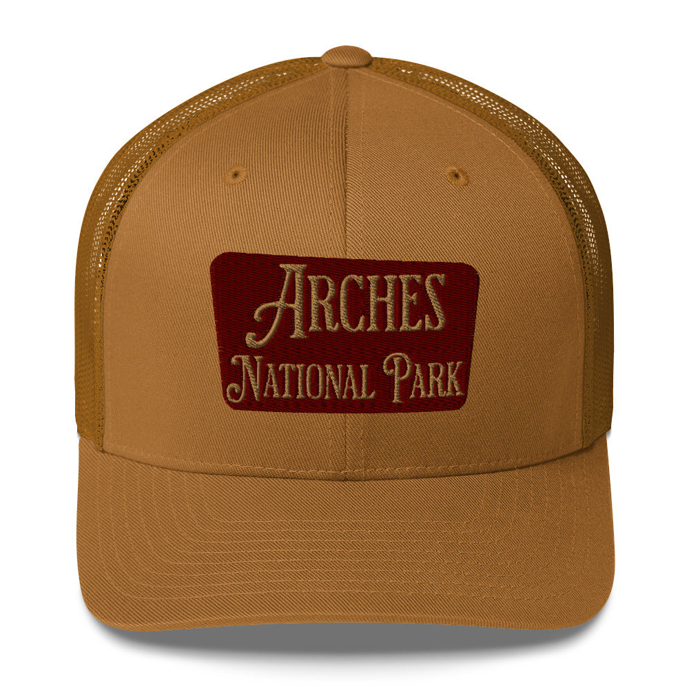 Arches Embroidered National Park Trucker Hat