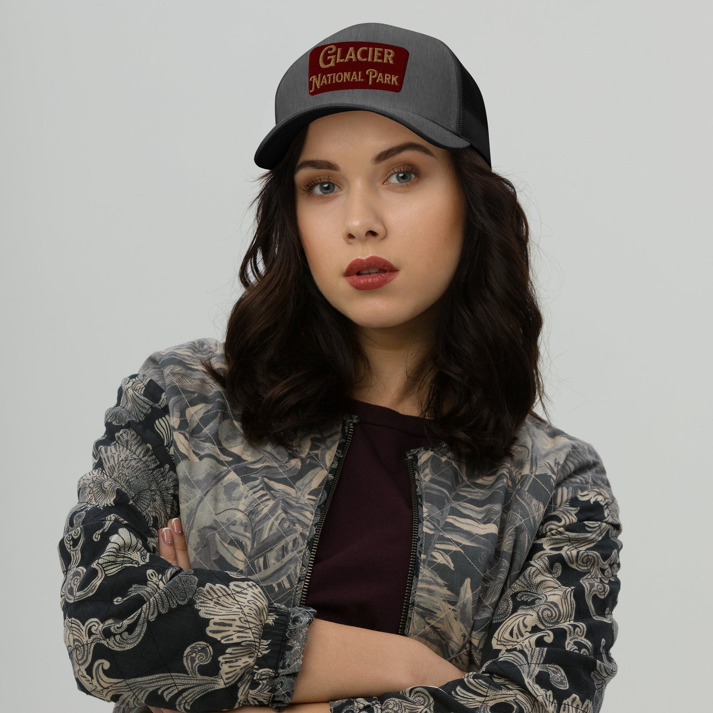 Glacier Embroidered National Park Trucker Hat